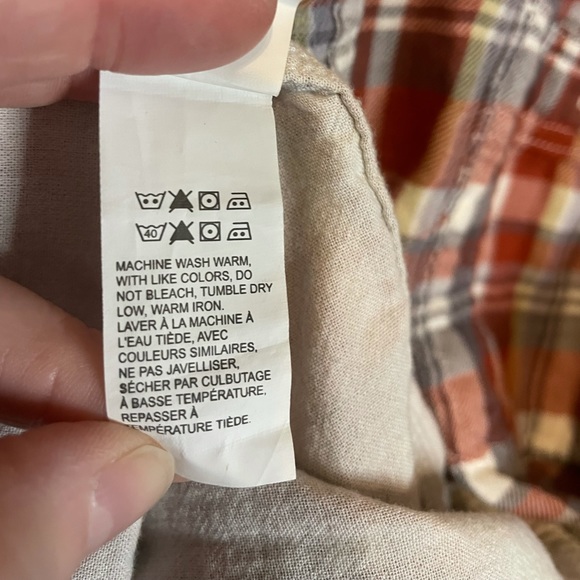 Lucky Brand lined plaid flannel button down sz XL - Picture 7 of 8